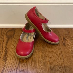 Footmates Red Leather girls Mary Jane style shoes size 1